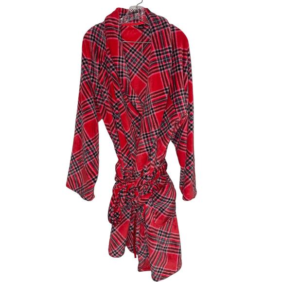 NWT Victoria Secret Christmas Holiday Red Plaid Super Plush Soft Robe XL/XXL - Picture 1 of 6